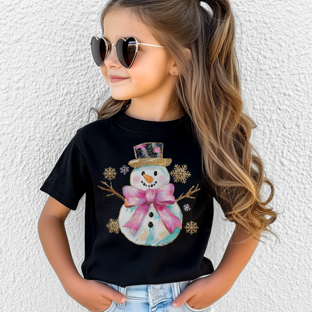 Bow & Snow Glow Toddler & Kids Tee-Shirt
