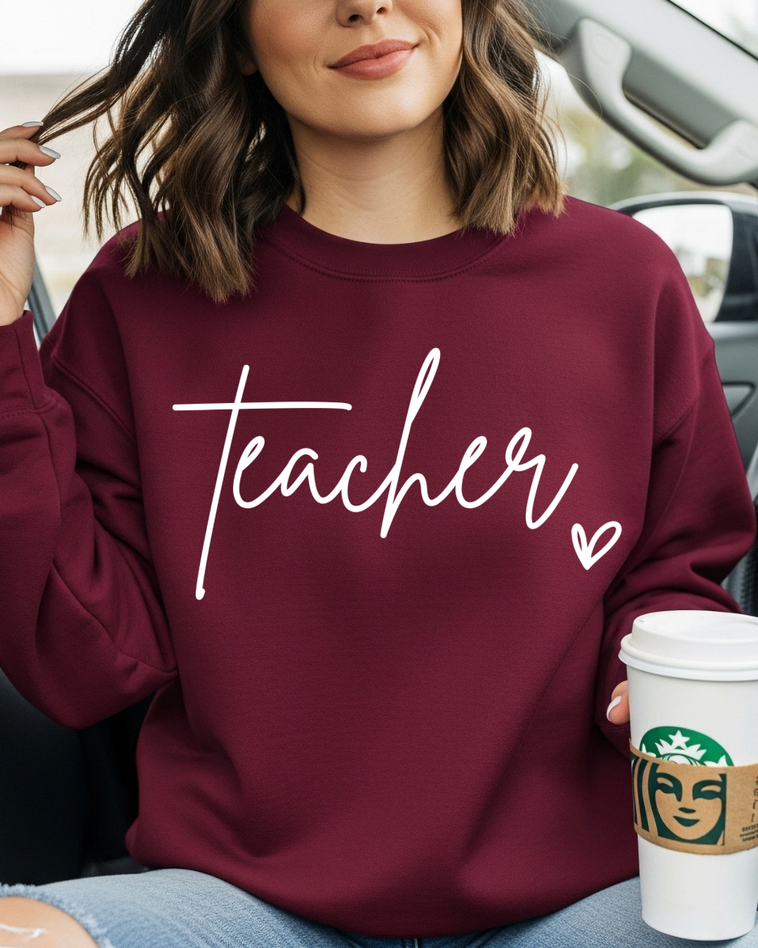 Teacher Love Women’s Crewneck Sweatshirt