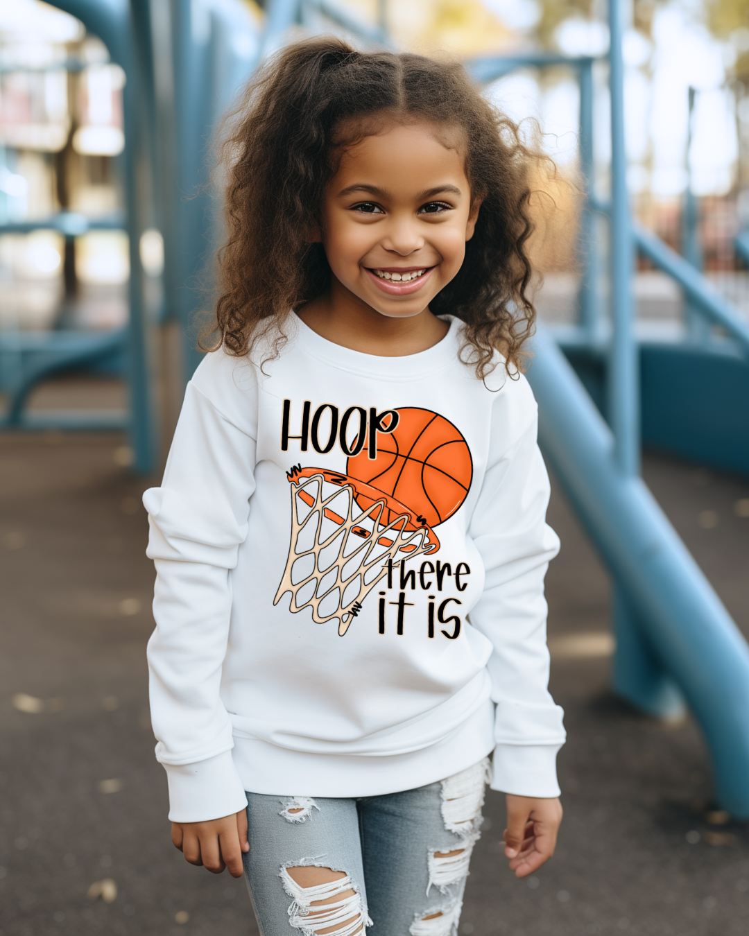 Hoop There It Is Kids Sweatshirt