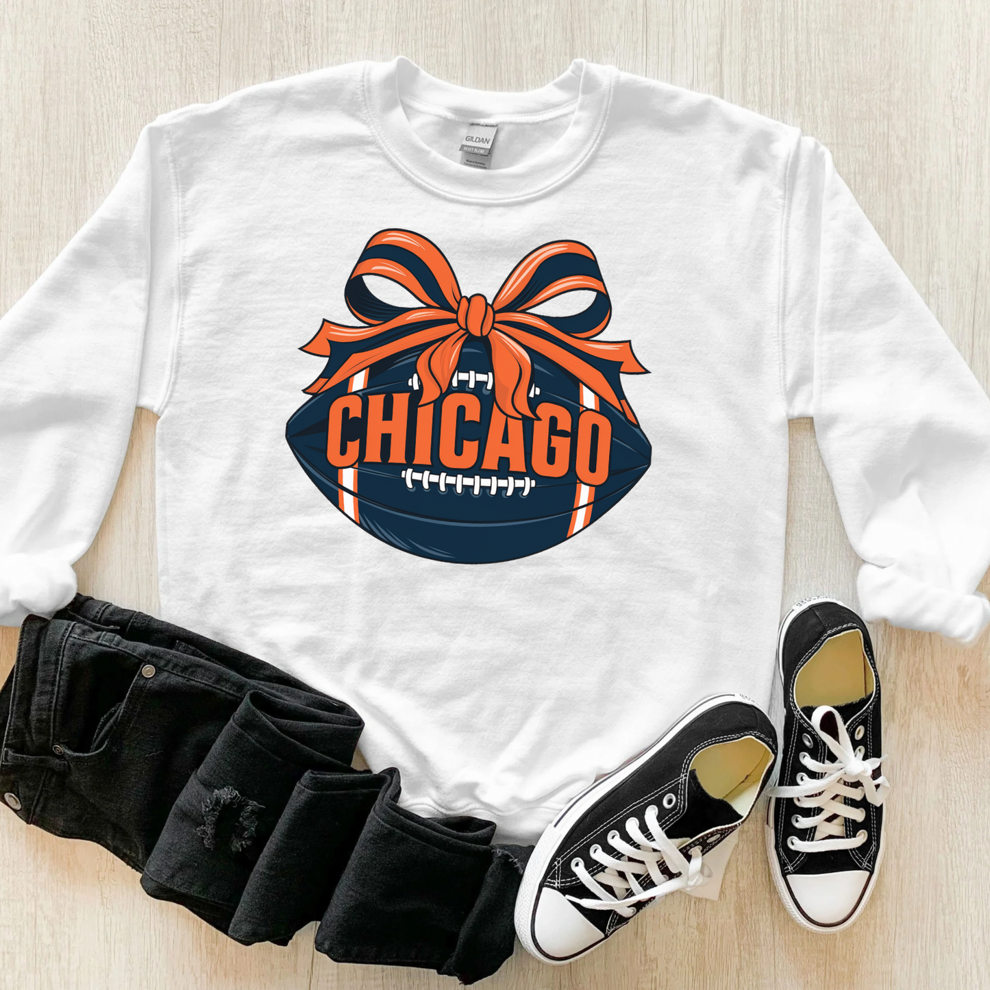 NFC Bow Football Kids Crewneck