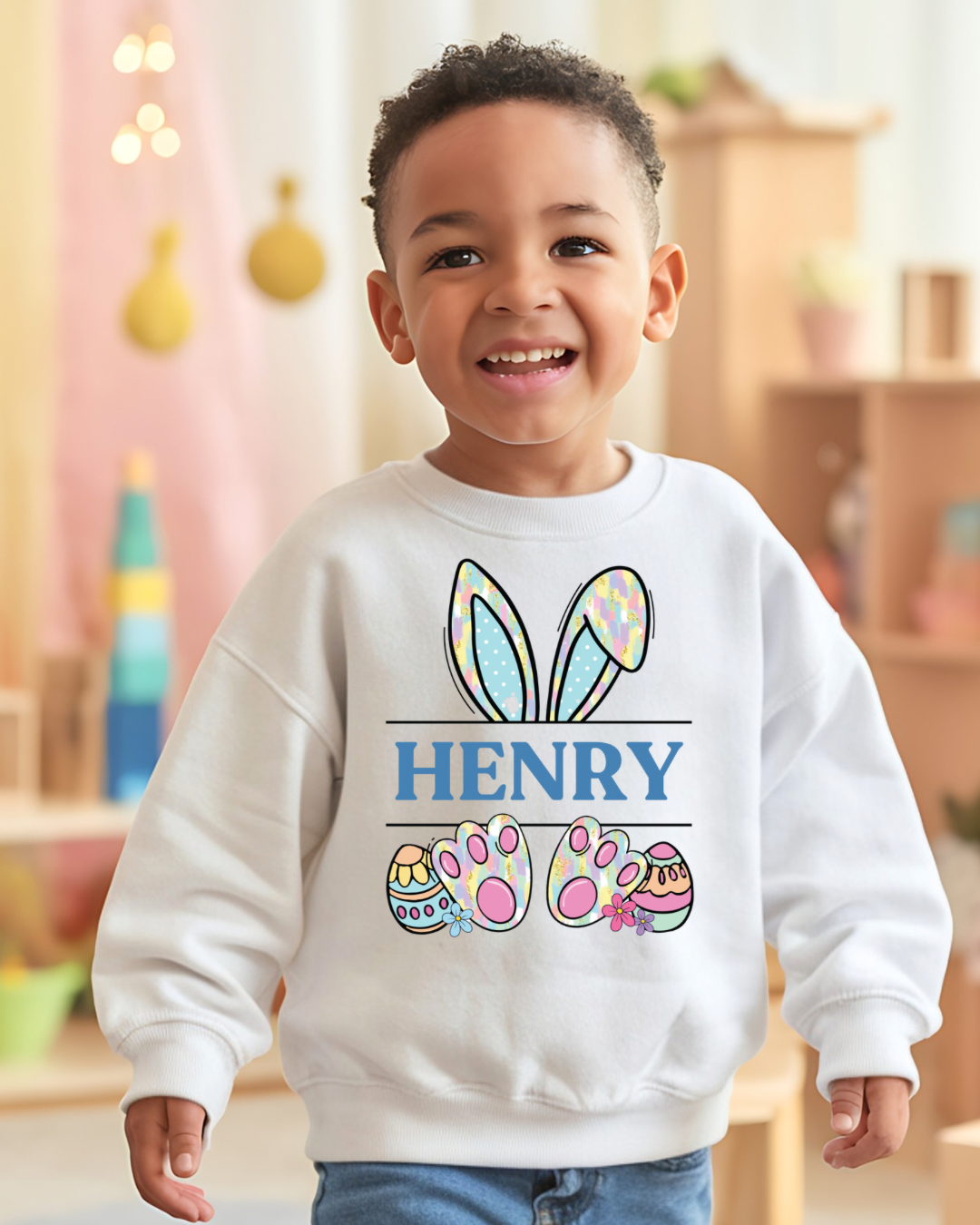 Bunny Ears Personalized Kids Crewneck