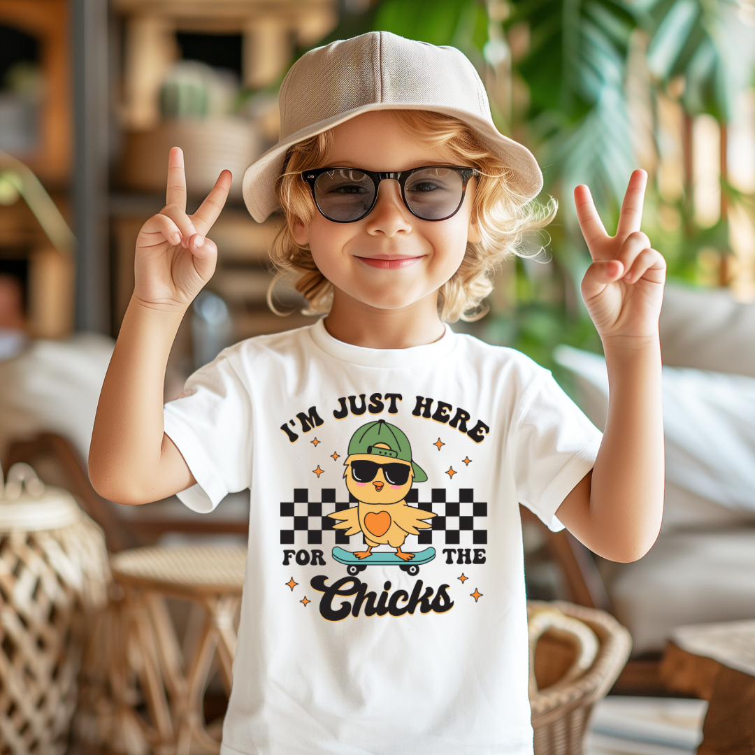 I’m Just Here For The Chicks Toddler & Kids Tee-Shirt