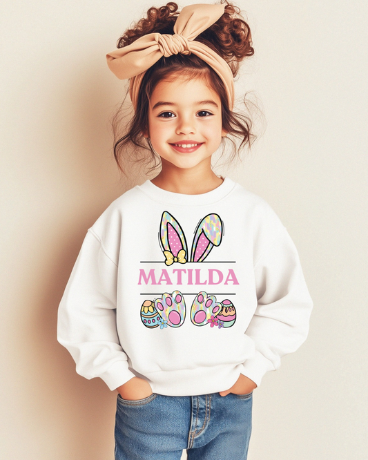 Bunny Ears Personalized Kids Crewneck