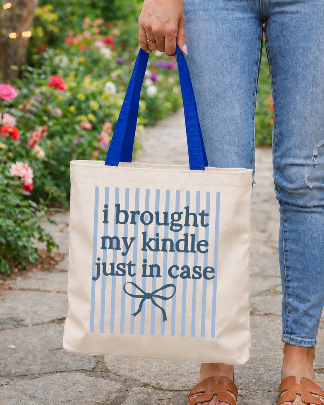 I Brought My Kindle Just In Case Totebag