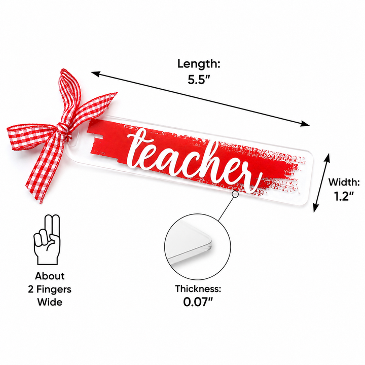Teacher Acrylic Bookmark
