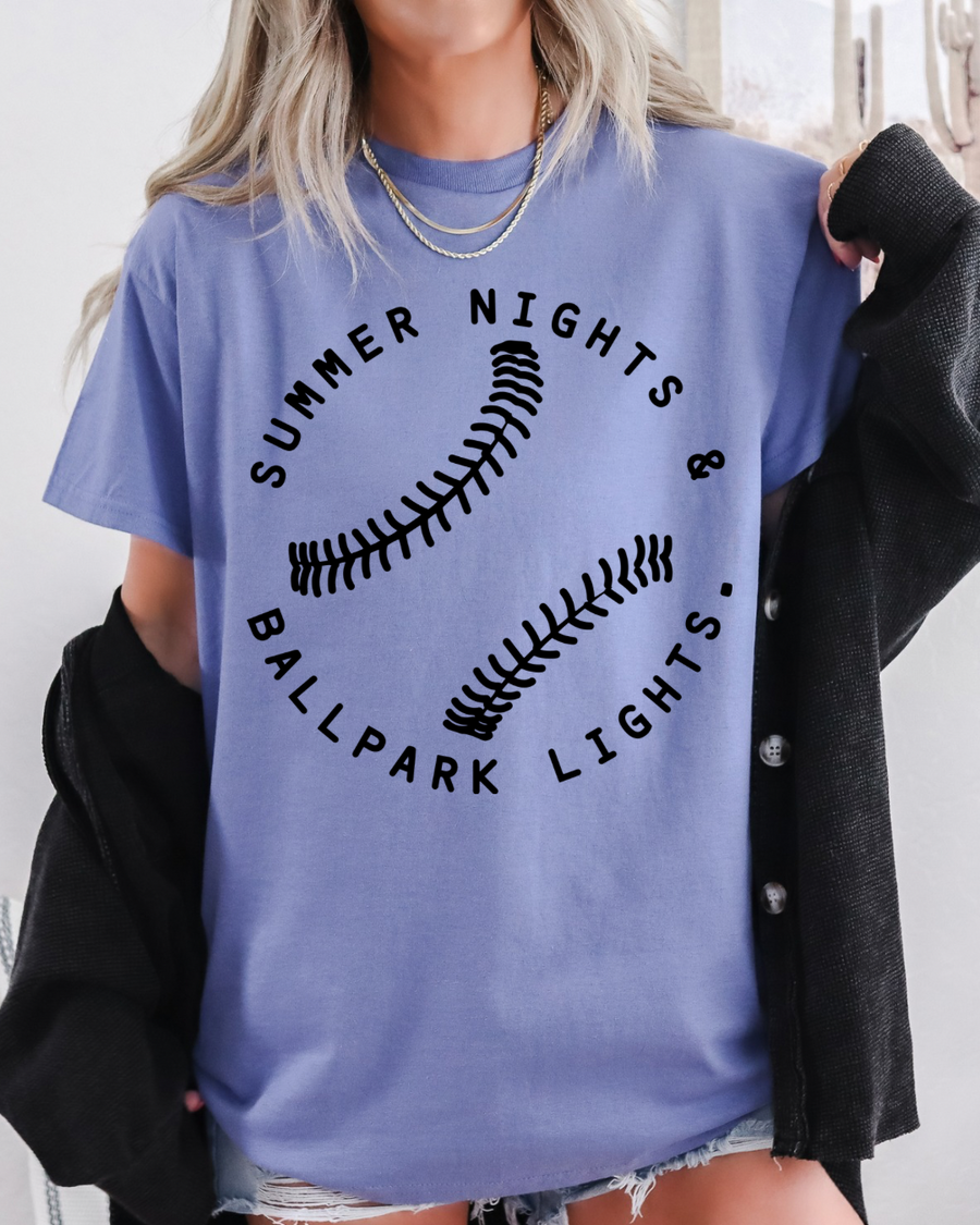 Summer Nights & Ballpark Lights Women’s Tee-Shirt