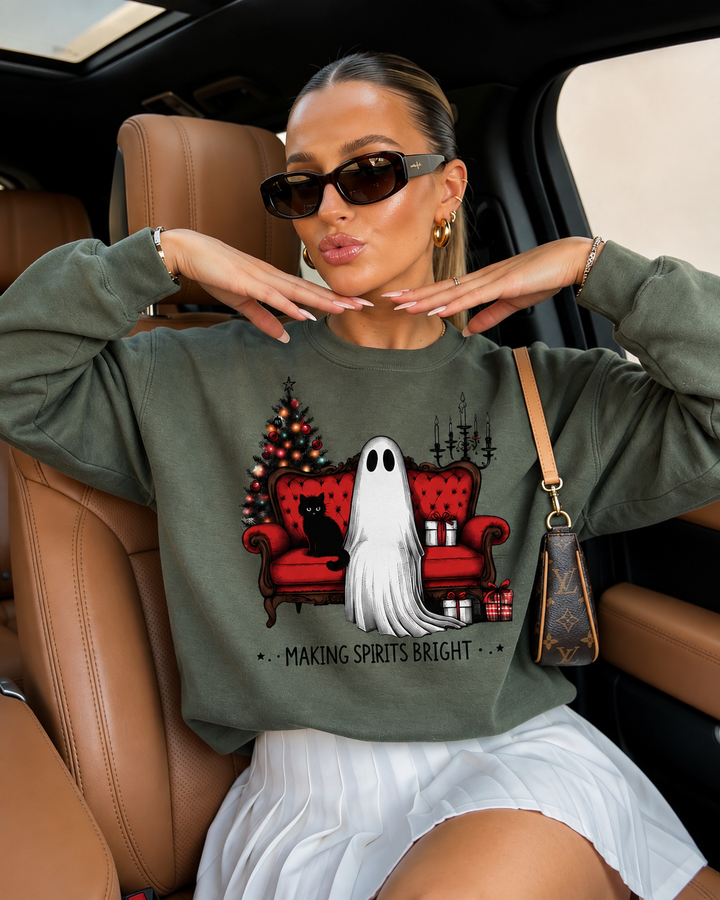 Making Spirits Bright Women’s Crewneck Sweatshirt