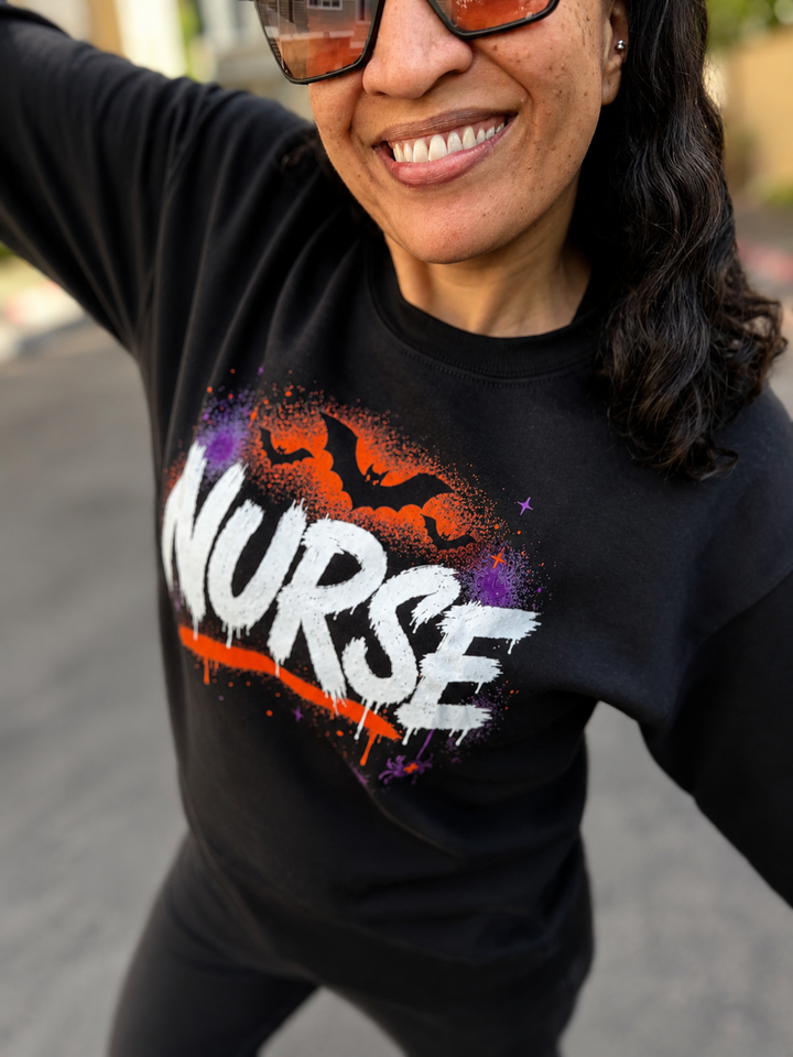 No Rest For The Nurses Graphic Sweatshirt
