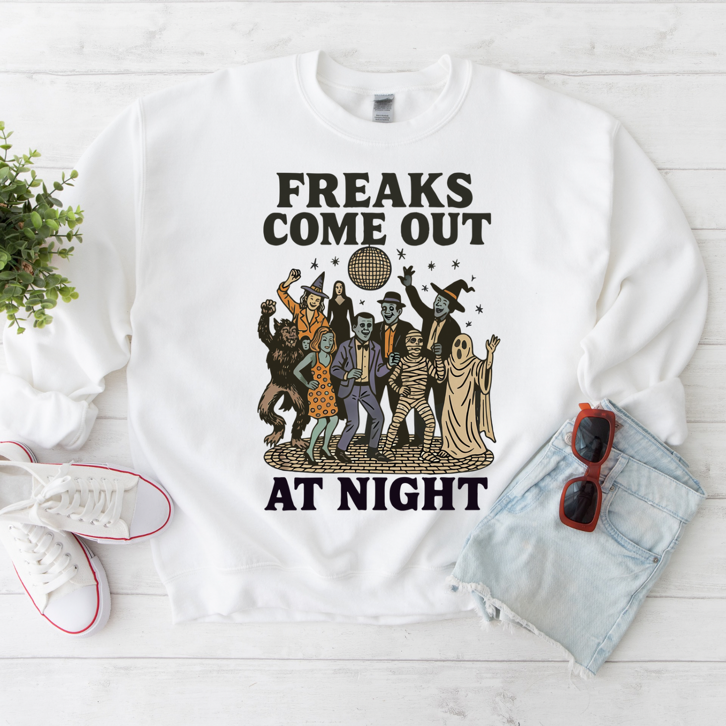 Freaks Come Out At Night Women’s Crewneck