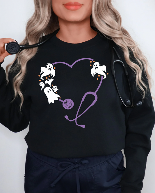 Pumpkin Pulse Women’s Crewneck Sweatshirt