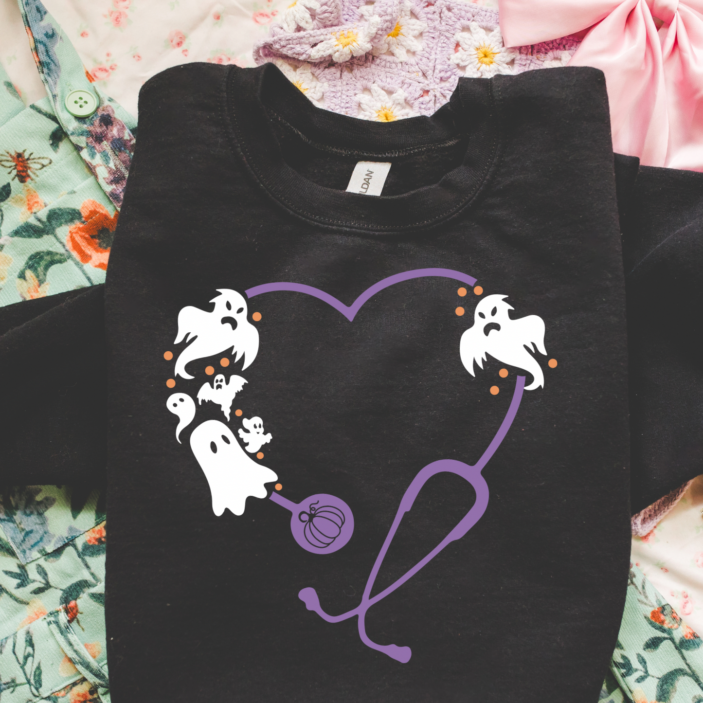 Pumpkin Pulse Women’s Crewneck Sweatshirt