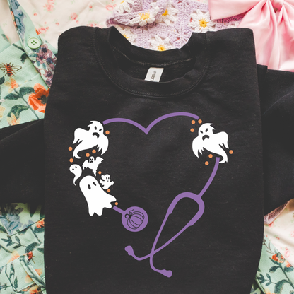 Pumpkin Pulse Women’s Crewneck Sweatshirt