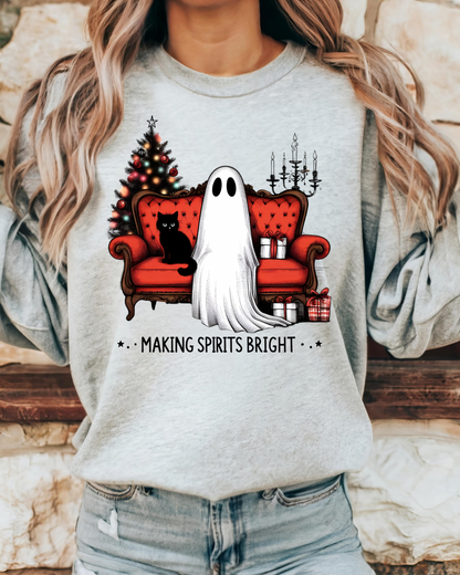 Making Spirits Bright Women’s Crewneck Sweatshirt