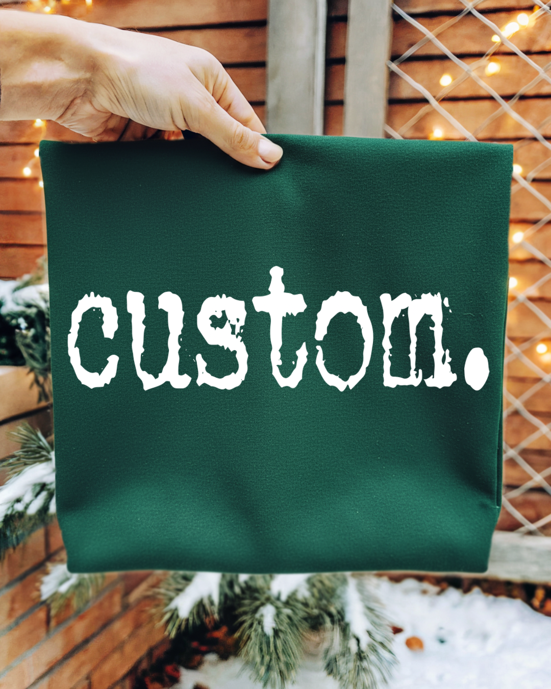 CUSTOM Typography Women’s Crewneck Sweatshirt