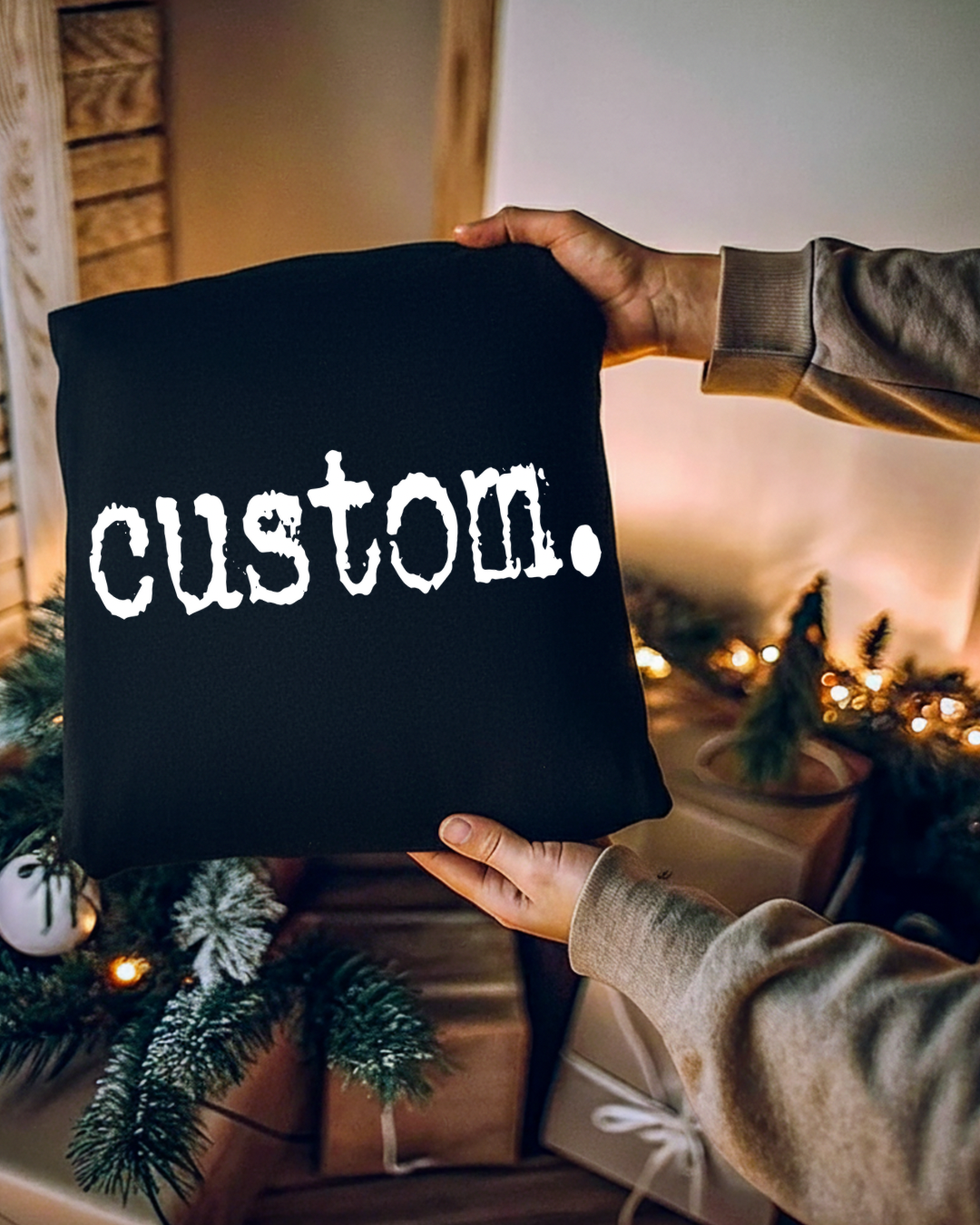 CUSTOM Typography Women’s Crewneck Sweatshirt