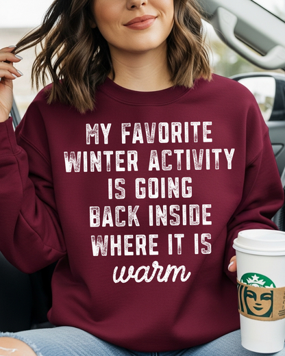 My Favorite Winter Activity Women’s Crewneck Sweatshirt