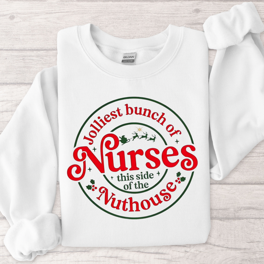 Jolliest Bunch Of Nurses Women’s Crewneck Sweatshirt