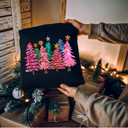 Pink-Mas Tree Crewneck Sweatshirt