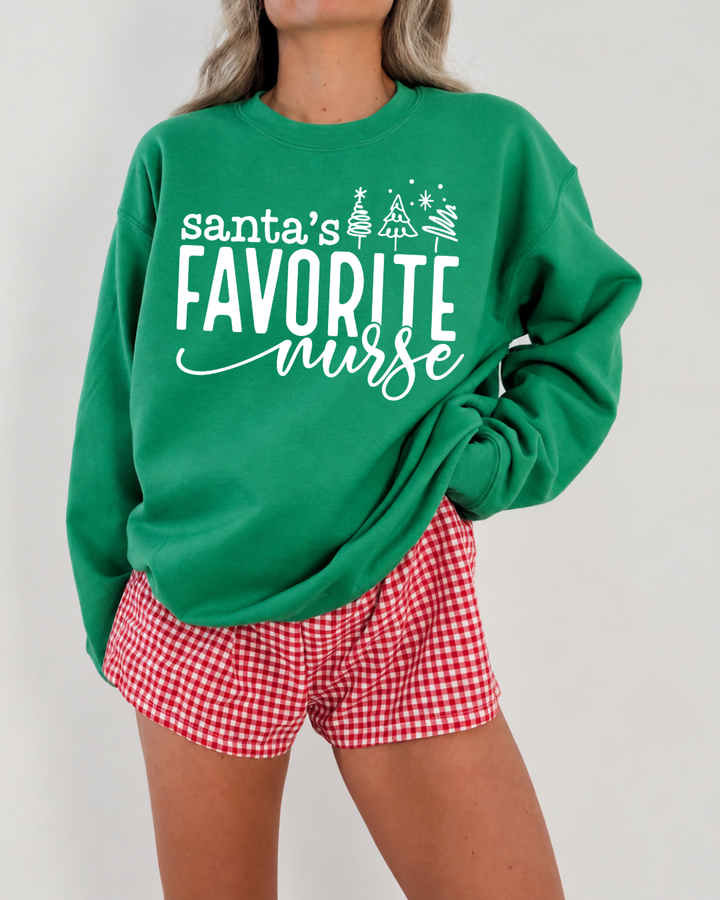 Santa’s Favorite Nurse Women’s Crewneck