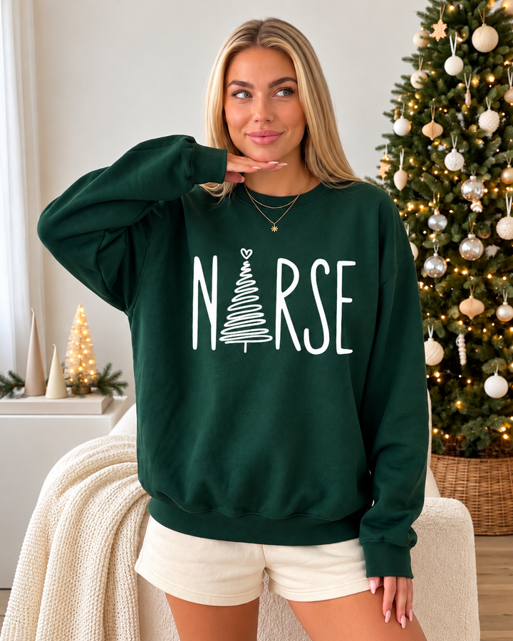 Nursing Around The Xmas Tree Crewneck