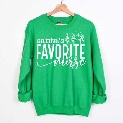Santa’s Favorite Nurse Women’s Crewneck