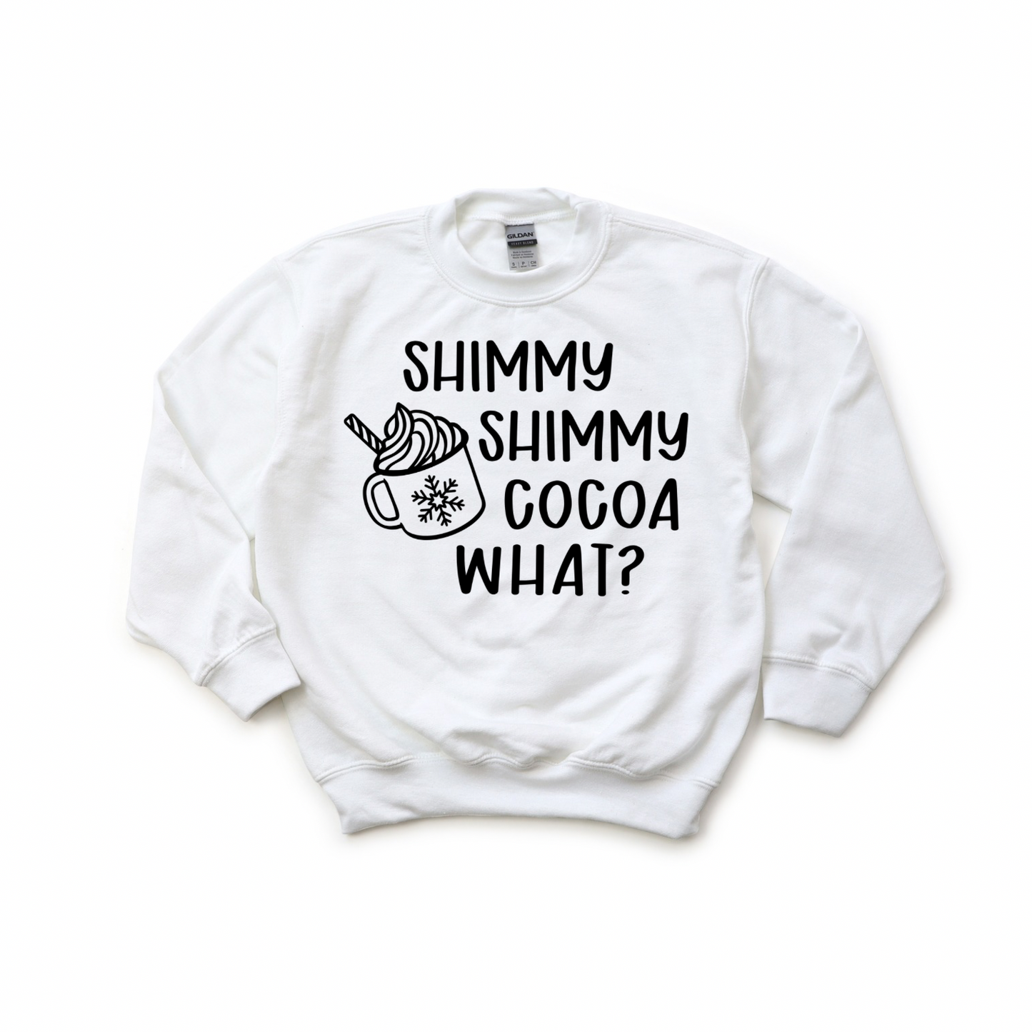 Shimmy Shimmy Cocoa What? Kids Crewneck Sweatshirt