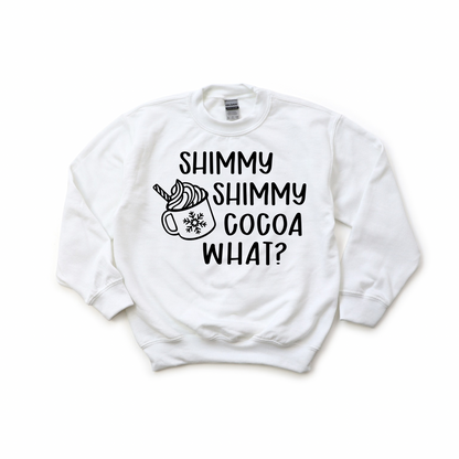 Shimmy Shimmy Cocoa What? Kids Crewneck Sweatshirt