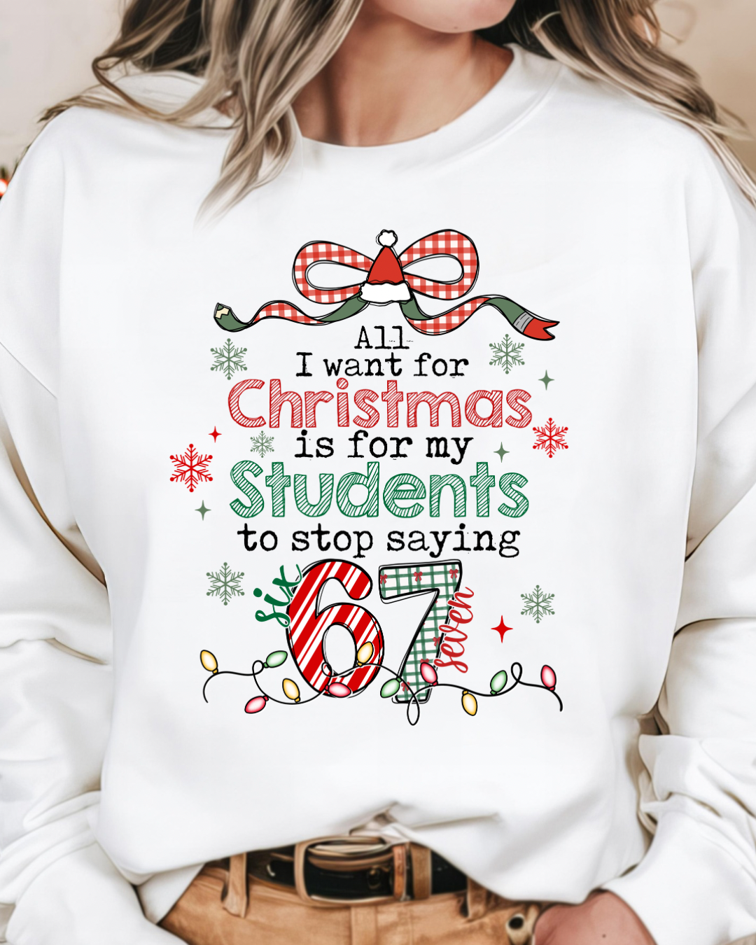 Stop Saying 6 7 Women’s Crewneck