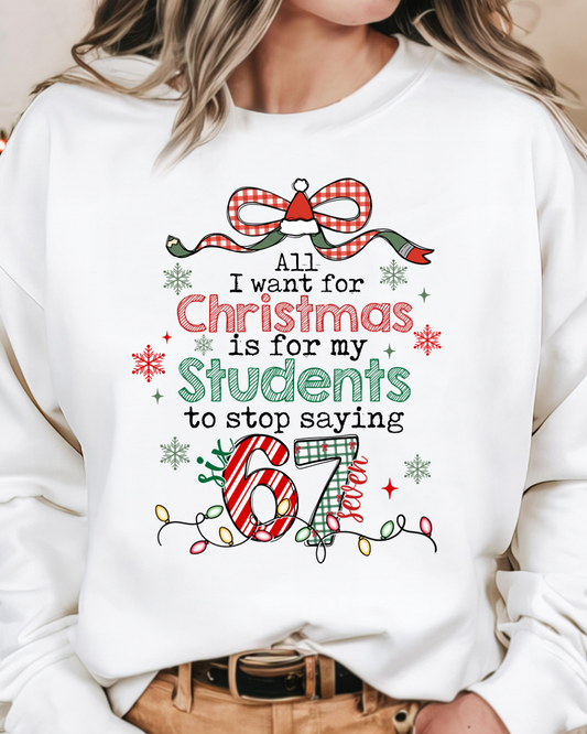 Stop Saying 6 7 Women’s Crewneck