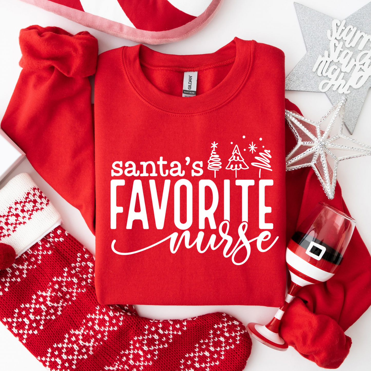 Santa’s Favorite Nurse Women’s Crewneck