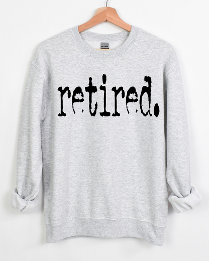 Retired Graphic Women’s Crewneck Sweatshirt