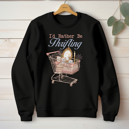 I’d Rather Be Thrifting Women’s Crewneck Sweatshirt