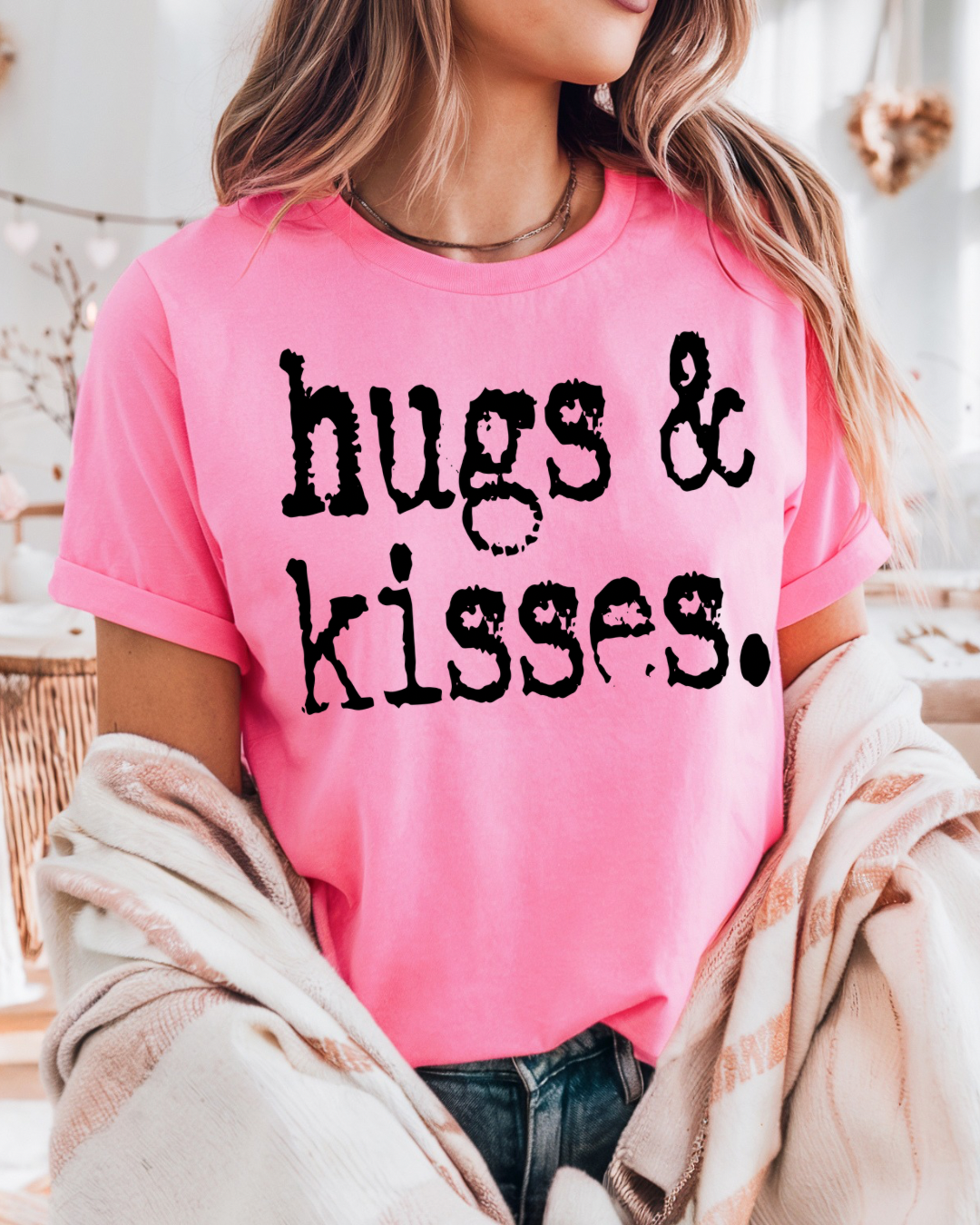 Hugs & Kisses Graphic Tee-Shirt