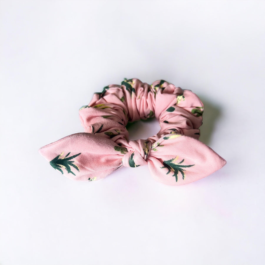 Prickly Pink Bow Scrunchie