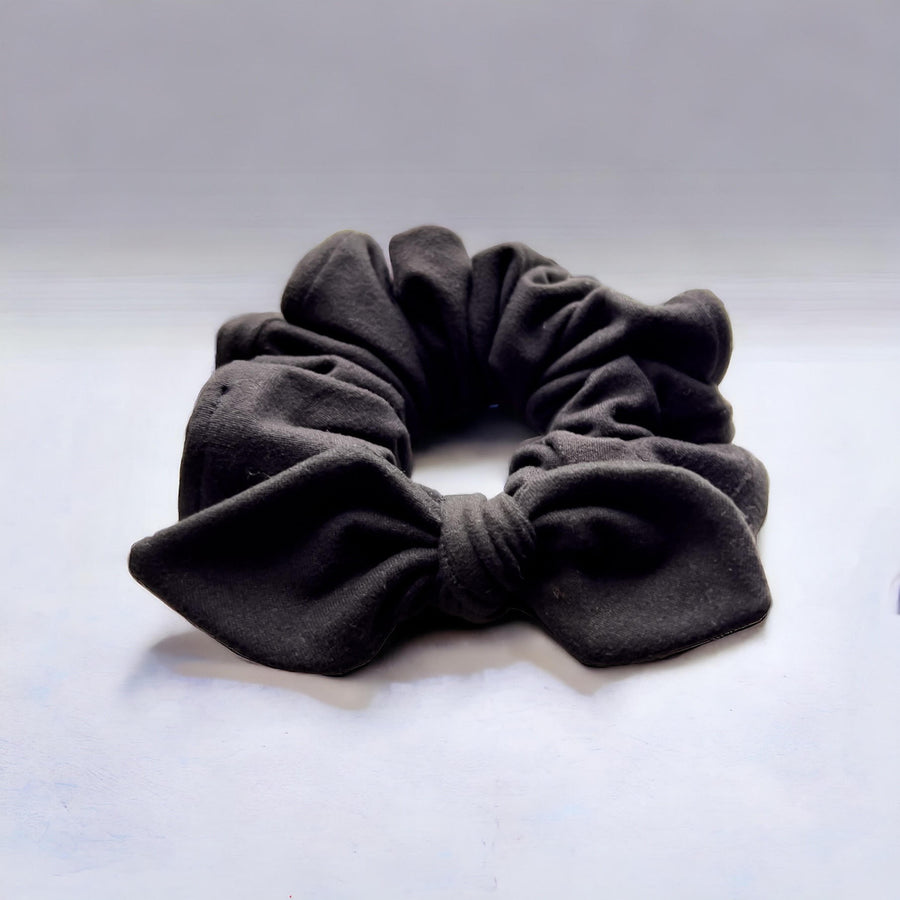 Basic Black Bow Scrunchie