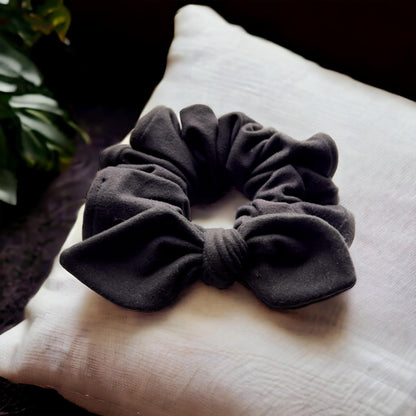Basic Black Bow Scrunchie